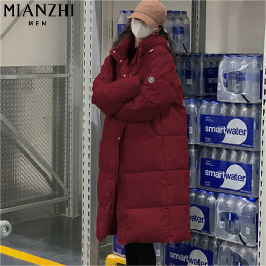 COOTWOME-Kapuze-verdickte mittelgroße überknee-Baumwolljacke für Frauen 2023 neue Winter-Baumwolljacke ohne Baumwollwatte-Baumwolljacke Chu 9902 Schwarz [hohe Qualität] XL 125-140jin [Jin entspricht 0,5 kg]
