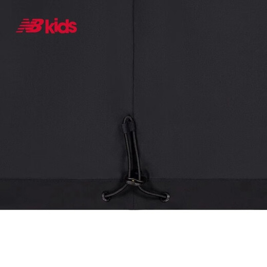 newbalance nb children's clothing 25 years spring new style men's and girls' hooded jacket adjustable windbreaker jacket 7AF12013 7AF12013-BK black 110 cm