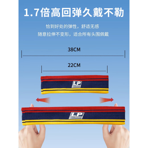 LP Sports Hairband Anti-Sweat Women Sweat-Absorbing and Running Sweat Guide with Yoga Turban, Bandband For Boys Fitness Basketball Bandband officiel 1002ck Cool Black