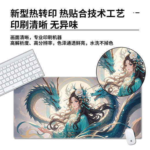 
Fun Extreme Mouse Pad Large E-Sports Game Computer Keyboard Pad Durable Men and Women Personalized Two-Dimension Animation Office Desk Pad versatile Cool High-Precision Writing Computer Keyboard Pad 14128 Dark Night 80 cm x 30 cm x 4 mm