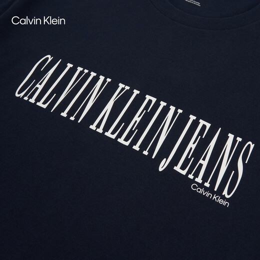 Calvin Kleinjeans25 Весна и летняя мужская повседневная пригородная припечатка CK Pure Print Pure Cotton Finted Forte Fort