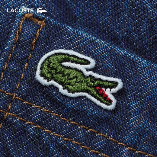 LACOSTE【王一博同款】法国鳄鱼男装25春夏棉质翻领牛仔衬衫外套|CH2601 MK9/牛仔蓝色 M 41