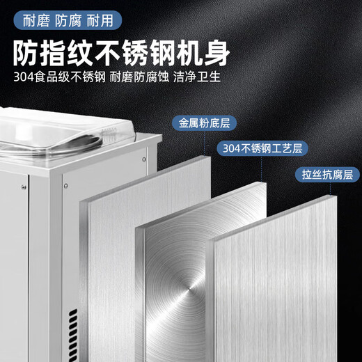 Engming fully automatic fried ice machine fried yogurt machine fried smoothie machine ice porridge machine fruit juice fruit fried ice machine cleansing and cooling machine high power double pot automatic ice frying machine 2000W