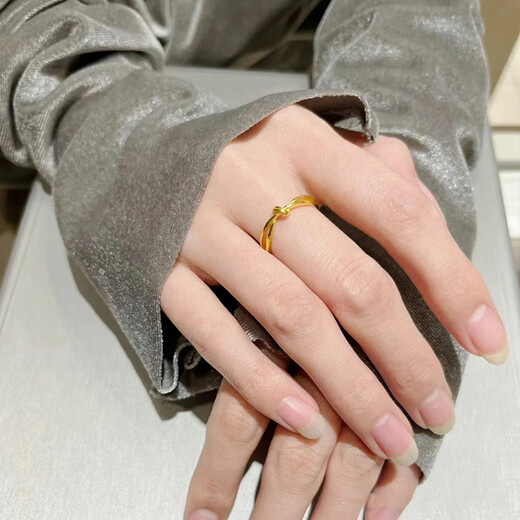 Shilian is suitable for 2024 new knotted ring for women, knotted 18k gold-filled niche design, high-end gold knotted ring, opening adjustable