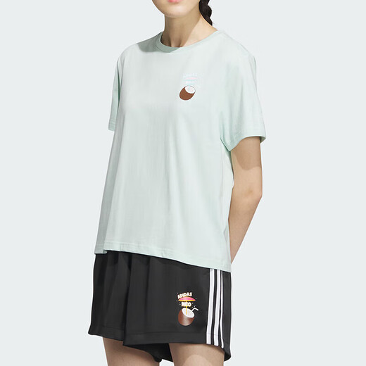 阿迪达斯Neo短袖女装夏季新款健身训练运动服休闲时尚透气圆领T恤衫 IP3879 L