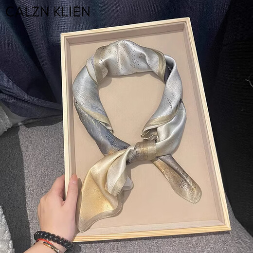 Calznklien silk scarf for women 100% mulberry silk small square scarf 2025 practical high-end birthday gift for mother elder leader [oil painting princess] light luxury high-end gift box