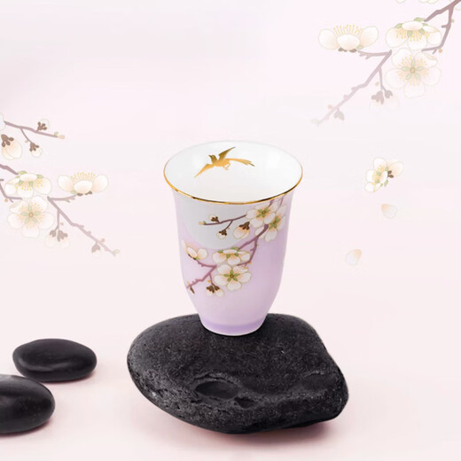 Imperial Palace Cultural and Creative Four Seasons Flowers and Moon Tea Cup Set Household Complete Tea Set Women's High-end Birthday Gift Souvenir Teapot Set