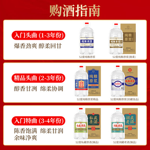 泸旗纯粮原浆【醇柔】52度5L高粱酒浓香型纯粮食白酒 泡酒自饮