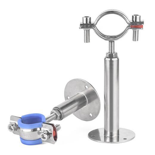 Jinggong (JINGGONG) 304 stainless steel pipe bracket gas pipe clamp water pipe fixed bracket adjustable pipe clamp hoop pipe buckle (25-27) 50-100mm adjustment