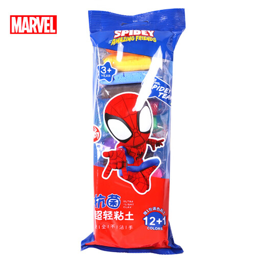 
Disney 12 color ultra light clay Student colored mud plasticine set Children's handmade DIY toys Safe and odor-free light mud clay Spider-Man DM27709A