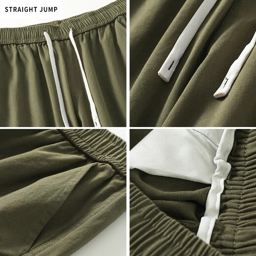 FOG SKY casual pants men spring and summer loose comfortable pendant casual versatile trousers multi-color simple straight work pants men 718-K628 black 3XL (recommended 175-190Jin [Jin equals 0.5 kg])