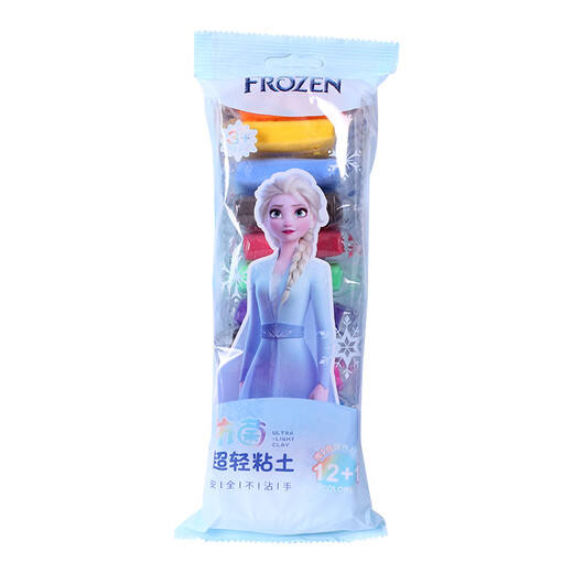 迪士尼（Disney）12色超轻粘土 学生彩泥橡皮泥套装 儿童手工DIY玩具 安全无异味轻泥黏土 冰雪奇缘DM27717F
