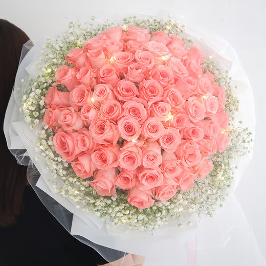 Youke Jade Flower Express Red Rose Bouquet Confessing Love to Girlfriend and Wife Birthday Gift Nationwide Delivery 52 Diana Bouquets