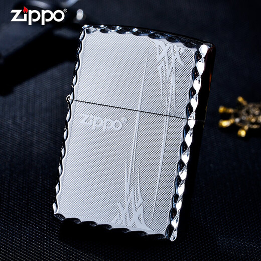 ZIPPO打火机zippo正版官方原装进口日韩版煤油火机谦谦君子兰 黑冰【单机无油】TC9901ZB