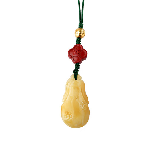 Potala Palace beeswax cinnabar pendant bag keychain pendant lanyard pendant personalized creative amber small accessories mobile phone chain beeswax cinnabar pendant