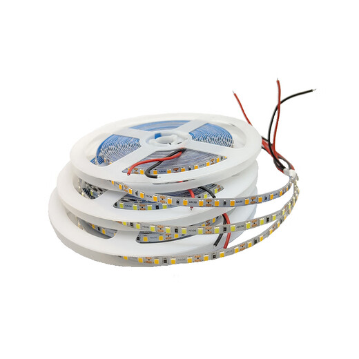 淦新12V灯带led24V2835电镀板120灯5宽MM80显背胶自粘线性铝槽软灯条 24V2835-120灯5MM铜支架35/3519 120珠