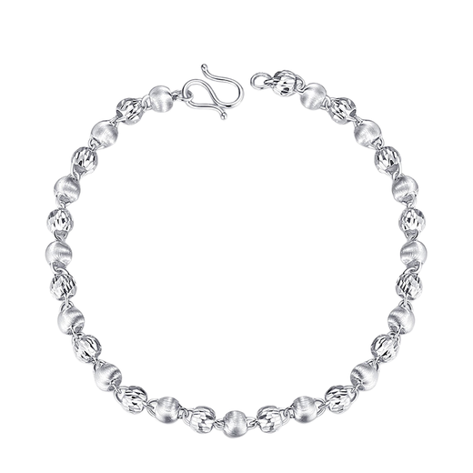 TTMIX platinum cat eye bracelet PT950 fashion queen temperament platinum hand ornament turned bead chain 5.3-5.5g 16cm thick 4.4mm