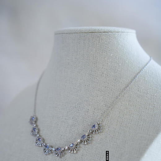 Hunter s925 silver personalized women's necklace earrings ring light luxury niche natural tanzanite high-end sense one set price