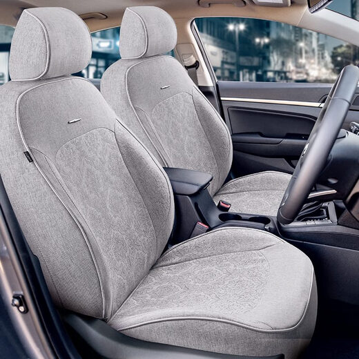 Customized Car Saats Deckt alle Jahreszeiten Universal Fabric A4L Mercedes-Benz Magotan CRV Leinenkissen voll geschlossenes Totem Schwarz DB6173 5 Sitzeiseisenhanf