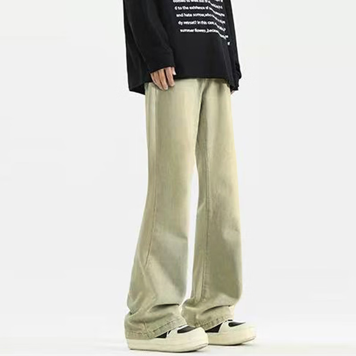 Pin Paul (Dingfengbaoluo) Amarillo Mud Laving Jeans Men's Autumn High Street Vibe Fit Slim y pantalones largos casuales HM9902 Mud amarillo XL