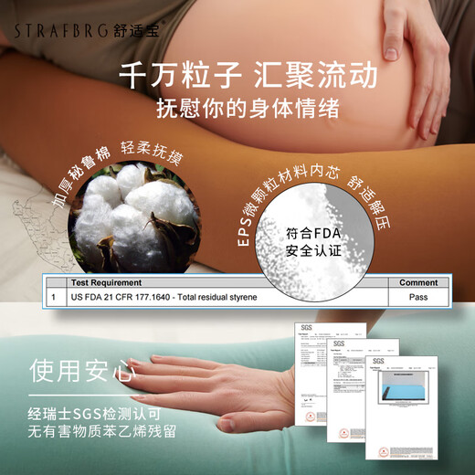 Strafbrg (StrafBrg) Almohada de mujeres embarazadas que protegen la cintura y la almohada para dormir al almohada en forma de U almohada almohada de almohada de almohada de almohada