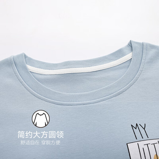 LangSha (LangSha) integrated pajamas with chest pad for women's spring and autumn long sleeves trousers home clothes anti-protrusion points can be worn outside casual summer suit MG6621 L
