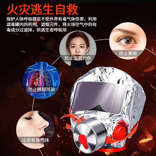Zhunhang gas mask, anti-smoke mask, fire mask, fire escape mask for use with fire extinguisher, child protection, only for children