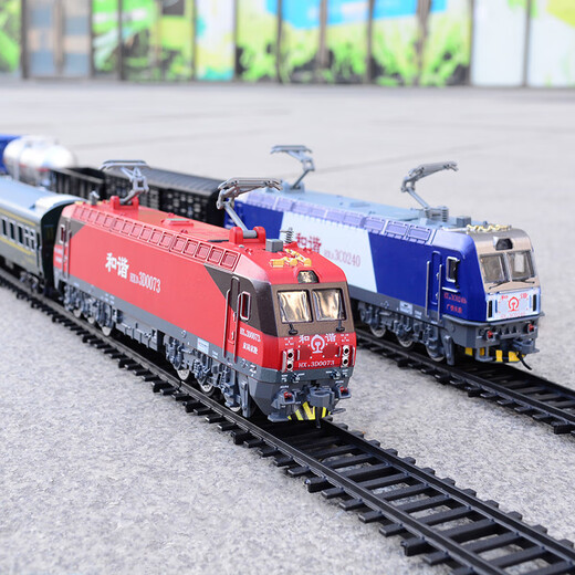 Bencao train sand table model full set of train models for boys and children toys track electric alloy remote control harmony power machine exquisite ballistic missile vehicle set with harmony D3D red head + charging set