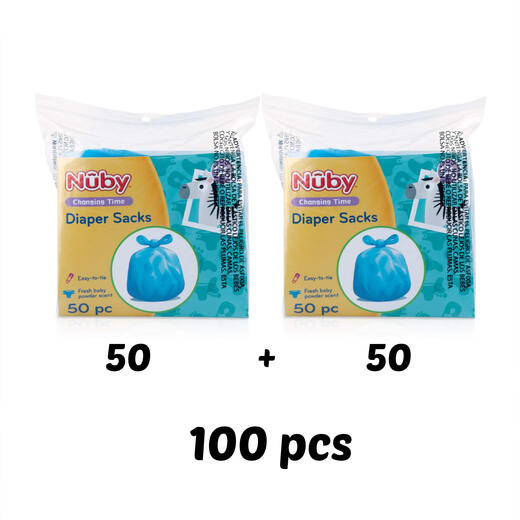 Nuby diaper bags 100 pieces (pack of 2)
