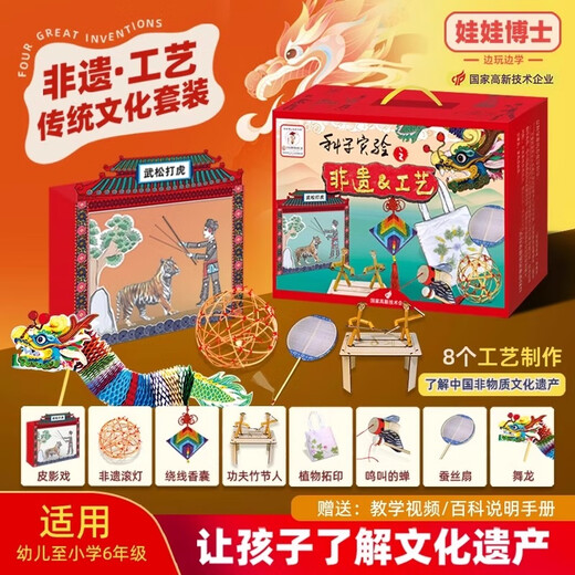 浮造玩具非遗手工diy科学实验套装儿童益智玩具男女孩生日儿童节礼物 入门初级实验【礼盒装】