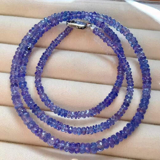 Fujiu large grain tanzanite faceted necklace bracelet women's bracelet anklet natural unoptimized 2.8-3mm sparkling 4.7 6.3mm necklace