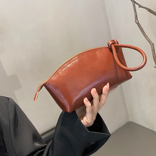 Sephren Mid-Outumn Festival Gift Новое подлинное кожаное сцепление чистое пальто большая мощная монета монета монета портативная сумочка мобильная сумка карамель