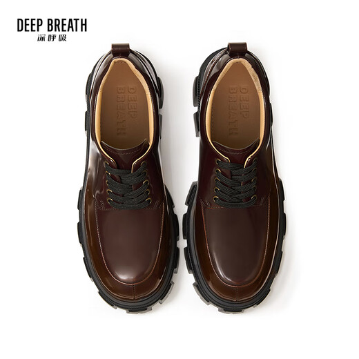 Souffle profonde souffle profonde chaussures de femmes vache vache épaisse semelle basse bracelet gentleman single chaussures femme ax13066 marron 34