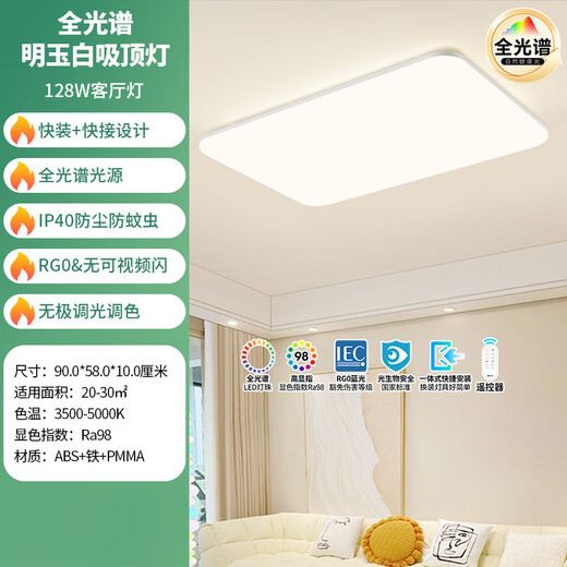 NVC full spectrum eye protection ceiling lamp living room lamp simple bedroom LED lighting fixture Mingyu JC series