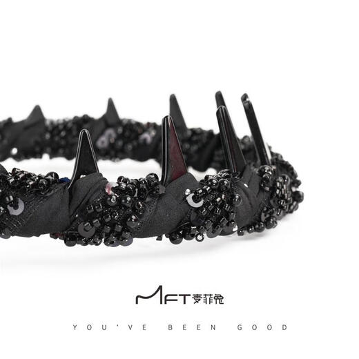 McPhee Tulan Yiyi Louis star headband hand-beaded zigzag autumn and winter fashion headband high skull