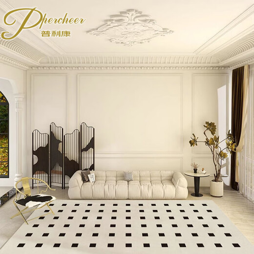 
Priligy percheer living room carpet French cream style sofa coffee table floor mat thickened and care-free bedroom bedside home use Qinglai-16788 140cm*200cm