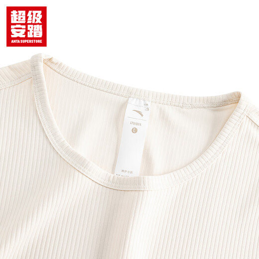 Super Anta Ice Silk T丨Sports Short Sleeve T-Shirt Women's Summer Yoga Pilates Slim Fit Top Women 162527197U Fish Belly White-1 XL/Female 175