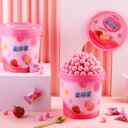 
No more words: 2 barrels of Mailsu barrel dark chocolate beans sandwich casual internet celebrity snacks chocolate candy for children [4 barrels/672g] chocolate flavor + strawberry flavor