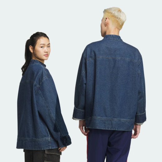 Adidas Clover, hombres y mujeres, el mismo año nuevo de serpiente CNY nuevo parche de estilo chino chaqueta suelta JZ9928 m