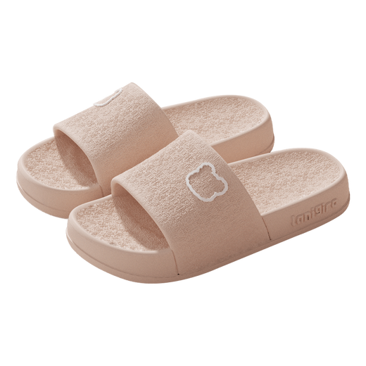 Xinjian Hausschuhe Badezimmer Cartoon Hausschuhe Damen Sommer Home Indoor Badezimmer Anti-Rutsch EVA Weiche Sohle Rosa Bär Dicke Sohle -4139- 40