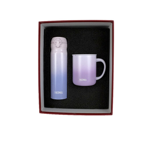 
THERMOS TCMF Office Thermos Cup Gift Box Set Holiday Gift Gift Teacher Set High-end Holiday Gift Custom Logo 500ML+450ML Gradient Purple