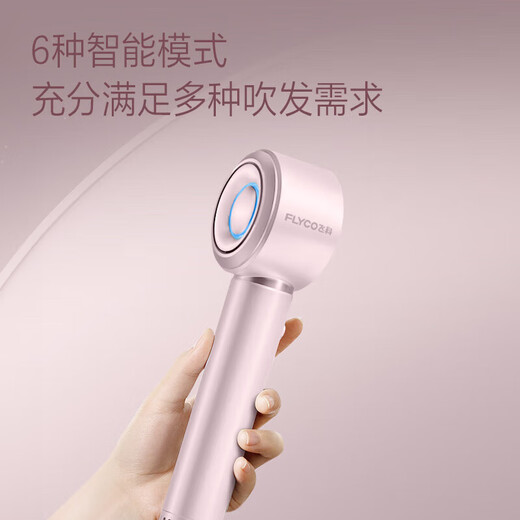 FLYCO high-speed hair dryer as a gift for your girlfriend, household low-noise, quick-drying negative ion hair dryer, Galaxy Star Ring FH6371 Diamond Powder