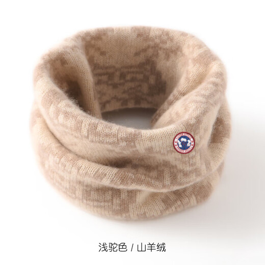 TUTORGOOSE Autumn and Winter Cashmere Neck Warmer Women's Warm Neck Protector Double-sided Neck Scarf Versatile Knitted Fake Collar Pullover Thickened Small Scarf Beige