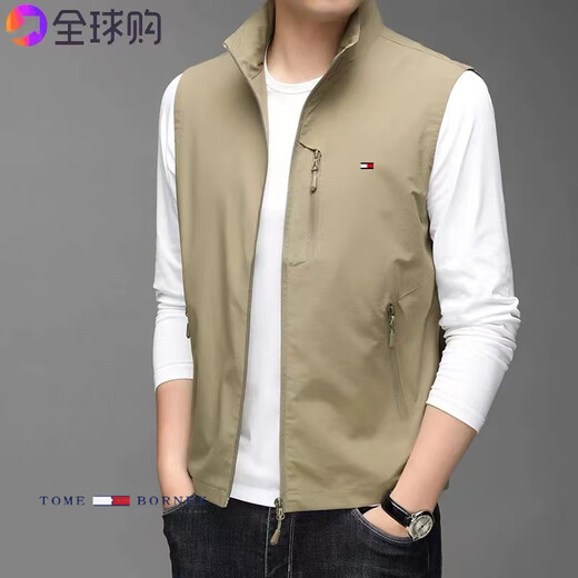 
Tommy Hee Kelly Tommy Men's Spring and Autumn Thin Stand-Link Vest Jacket Vest Outdoor Fishing Sleeveless Vest Vest Jacket Trend Military Green HKTM-686 2XL Recommended Weight 160-180Jin [Jin equals 0.5 kg]