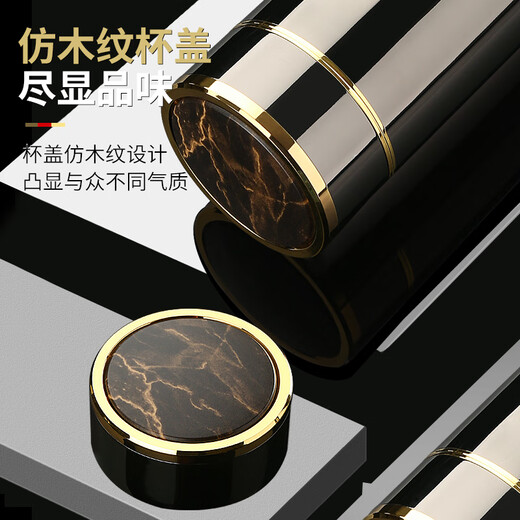 XKJ德国316不锈钢高档保温杯男女士水杯泡茶杯礼品杯商务杯定制刻字 【曜石黑】茶水分离滤网 420ml