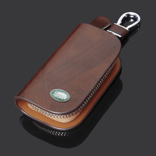 Suitable for Land Rover Range Rover Leather Key Pack Aurora Discovery God Walk 4 God Walker 2 Car Key Pack for Universal Men and Women Square Land Rover Black (Top Leather)