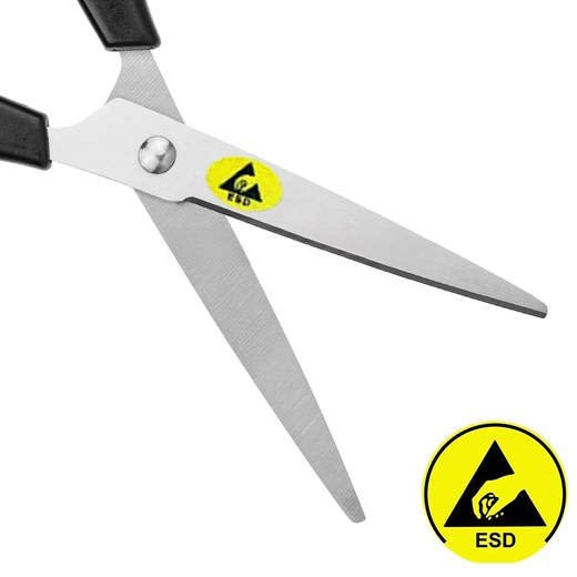 ESD dust-free workshop scissors for office tailoring paper cutting black stainless steel handmade knife black