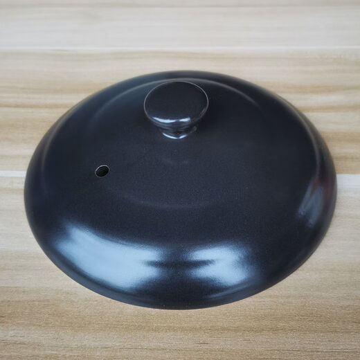 
FANCYCHIC [1396 pieces inward] General Ceramic Casserole Lid Accessories Black Household Soup White Old Chinese Medicine High Resistance Black 1 inch Lid Outer Diameter 19 cm with slot