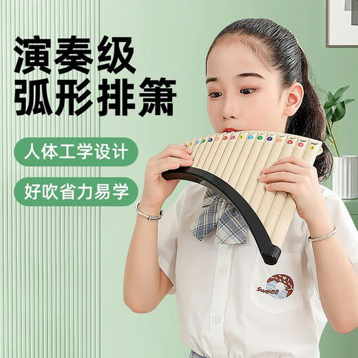 Swan Yuzhu Panflut 18-Tube C-Tube Начальные ученики начальных классов Профессионал, играющий этнические музыкальные инструменты для начинающих детские занятия в классе.