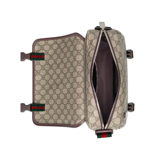 Gucci (Gucci) Frauen Miss Bags Männer und Frauen gleicher Stil GG Damenbeutel Paare rot und grün gestreiftes Gurtband Briefbeutel Beige Ebony 760123facjn9765
